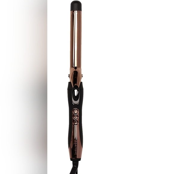 FOXYBAE TITANIUM Rose Gold Spring Curler Hair IRON WAND 1" 25mm - Picture 2 of 10